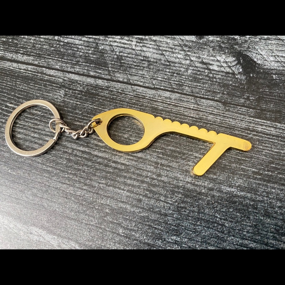 2 for 1  Anti-contact hygiene tool with keychains
